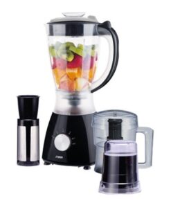 MIKA Blender, 1.5L, 4 in 1, with Grinder, Chopper & SS Filter, 400W, Black