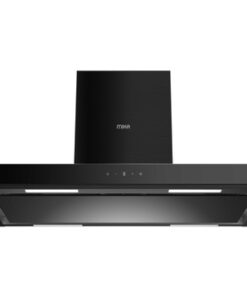 MIKA Angled, Wall Mounted 90cm Hood, 1000 m³/h Double Louvered, Touch Control, Black