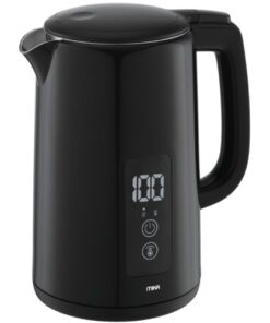 MIKA Kettle, 1.5L, Digital Double Wall, 360º Cordless, Concealed Element, Black