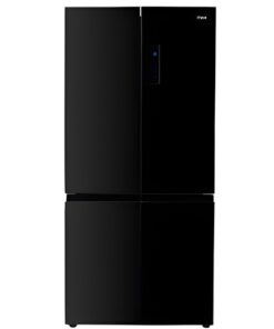 MIKA Fridge, 592L, 4 Door Bottom Mount Freezer, No Frost (Frost Free), INVERTER Compressor, Black Glass
