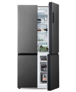 MIKA Fridge, 592L, 4 Door Bottom Mount Freezer, No Frost (Frost Free), INVERTER Compressor, Inox Line Brush